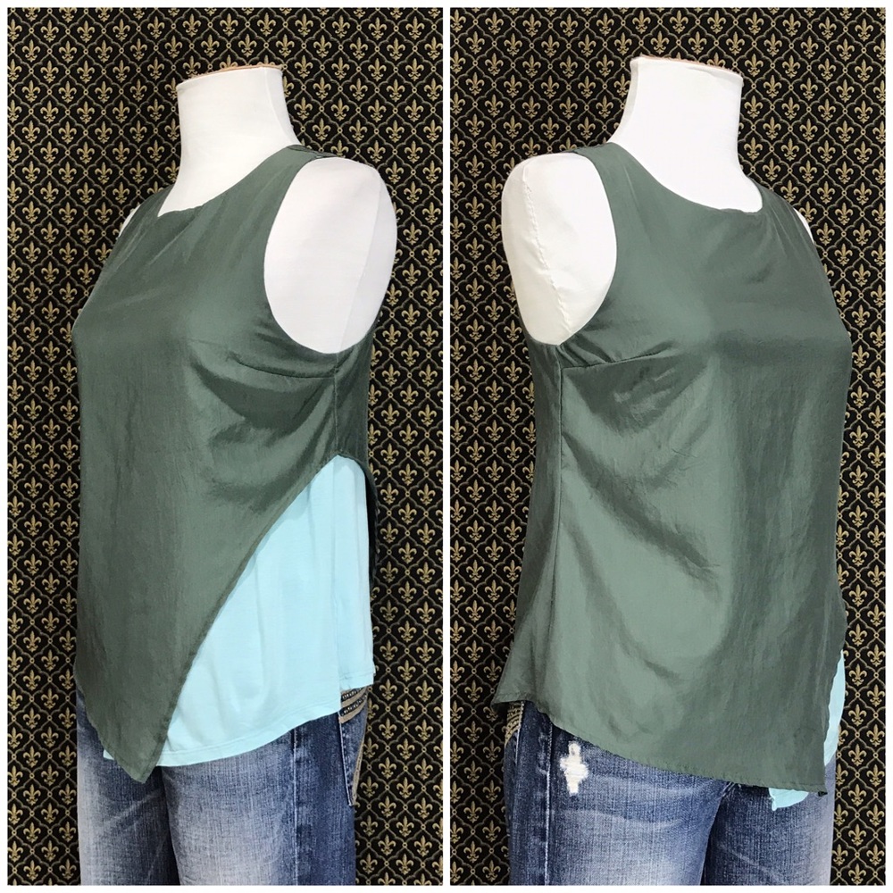 Anthro "Split-Tone Tank" by Bordeaux - Picture 3 of 6
